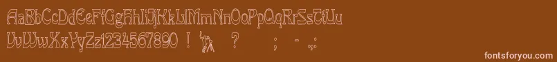 LaRosaHollowCond Font – Pink Fonts on Brown Background