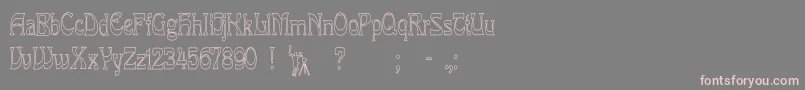 LaRosaHollowCond Font – Pink Fonts on Gray Background