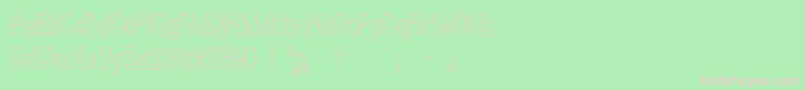 LaRosaHollowCond Font – Pink Fonts on Green Background