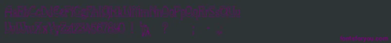 LaRosaHollowCond Font – Purple Fonts on Black Background