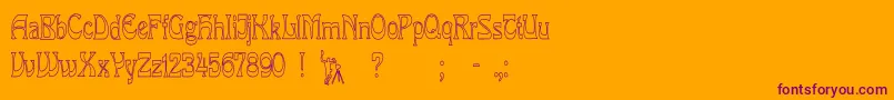 LaRosaHollowCond Font – Purple Fonts on Orange Background