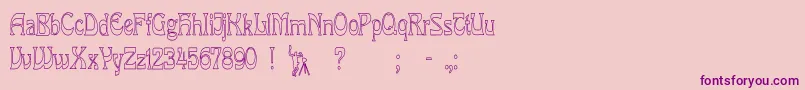 LaRosaHollowCond Font – Purple Fonts on Pink Background