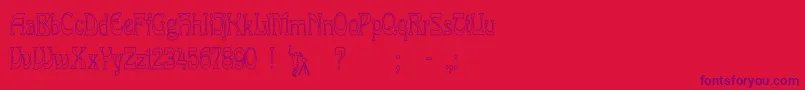 LaRosaHollowCond Font – Purple Fonts on Red Background