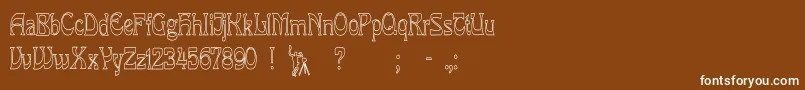 LaRosaHollowCond Font – White Fonts on Brown Background