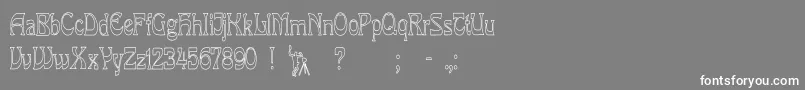 LaRosaHollowCond Font – White Fonts on Gray Background
