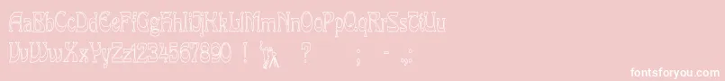 LaRosaHollowCond Font – White Fonts on Pink Background