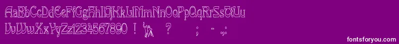 LaRosaHollowCond Font – White Fonts on Purple Background