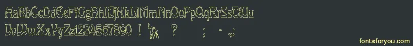 LaRosaHollowCond Font – Yellow Fonts on Black Background