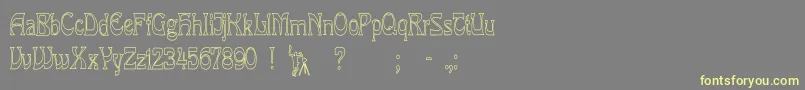 LaRosaHollowCond Font – Yellow Fonts on Gray Background