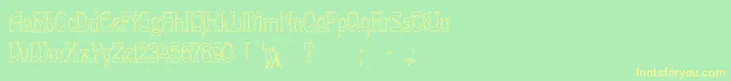 LaRosaHollowCond Font – Yellow Fonts on Green Background