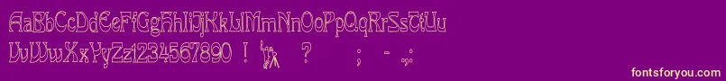 LaRosaHollowCond Font – Yellow Fonts on Purple Background