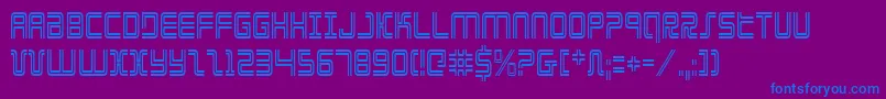 ElectionDayCondensed Font – Blue Fonts on Purple Background