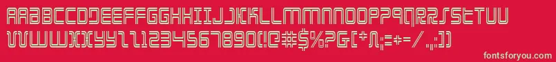 フォントElectionDayCondensed – 赤い背景に緑の文字