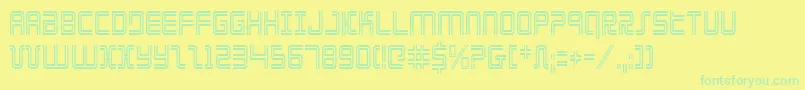 ElectionDayCondensed Font – Green Fonts on Yellow Background