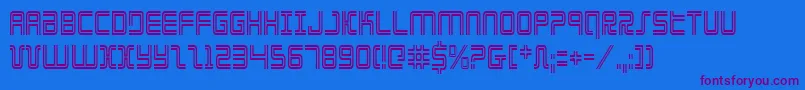 ElectionDayCondensed Font – Purple Fonts on Blue Background