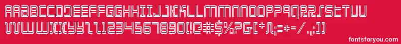 フォントElectionDayCondensed – 赤い背景に白い文字