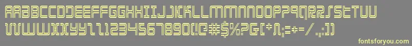 フォントElectionDayCondensed – 黄色のフォント、灰色の背景