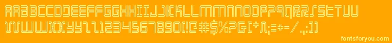 ElectionDayCondensed Font – Yellow Fonts on Orange Background