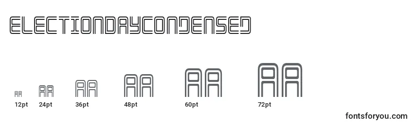 Größen der Schriftart ElectionDayCondensed