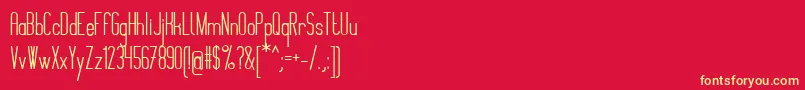 MontepetrumBold Font – Yellow Fonts on Red Background