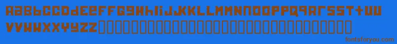 Electrolite Font – Brown Fonts on Blue Background