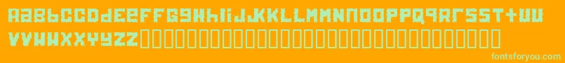 Electrolite Font – Green Fonts on Orange Background