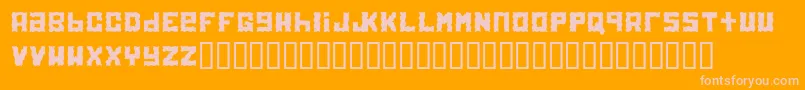 Electrolite Font – Pink Fonts on Orange Background