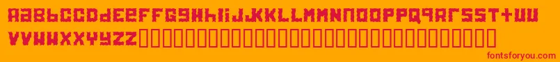 Electrolite Font – Red Fonts on Orange Background