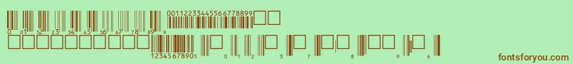 V200003 Font – Brown Fonts on Green Background