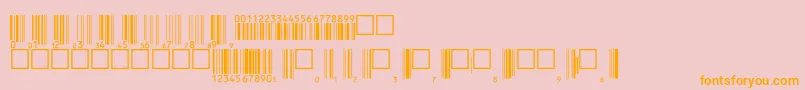 V200003 Font – Orange Fonts on Pink Background