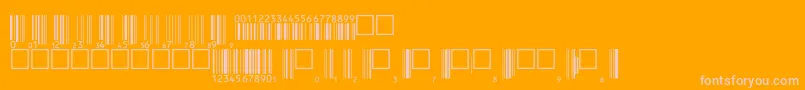 V200003 Font – Pink Fonts on Orange Background