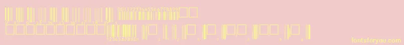V200003 Font – Yellow Fonts on Pink Background