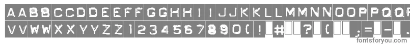 GfOrdnerNormal-fontti – harmaat kirjasimet valkoisella taustalla