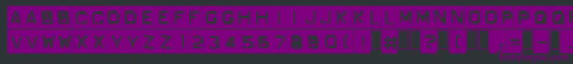 Fonte GfOrdnerNormal – fontes roxas em um fundo preto