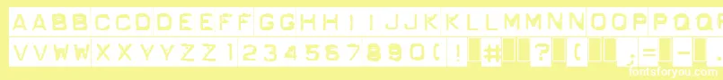 Police GfOrdnerNormal – polices blanches sur fond jaune
