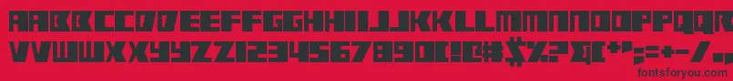 RabbitFire Font – Black Fonts on Red Background