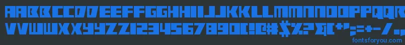 RabbitFire Font – Blue Fonts on Black Background