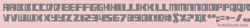フォントRabbitFire – ピンクの背景に灰色の文字