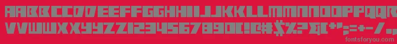 RabbitFire Font – Gray Fonts on Red Background