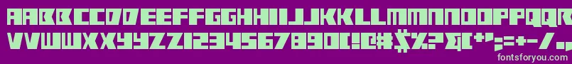 RabbitFire-fontti – vihreät fontit violetilla taustalla