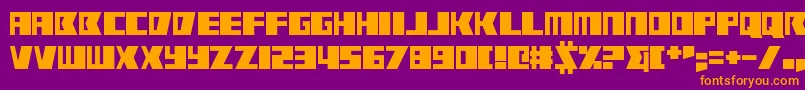 RabbitFire Font – Orange Fonts on Purple Background