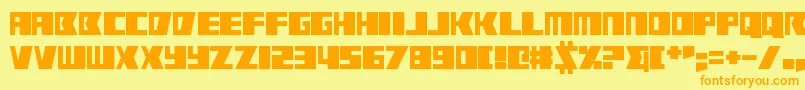 RabbitFire Font – Orange Fonts on Yellow Background