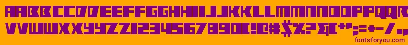 RabbitFire Font – Purple Fonts on Orange Background