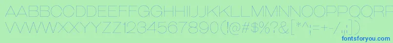 GalderglynnTitlingUl Font – Blue Fonts on Green Background