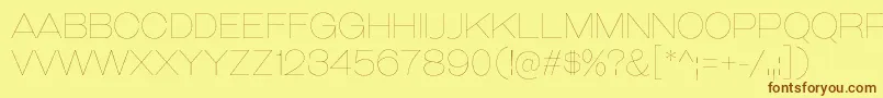 GalderglynnTitlingUl Font – Brown Fonts on Yellow Background