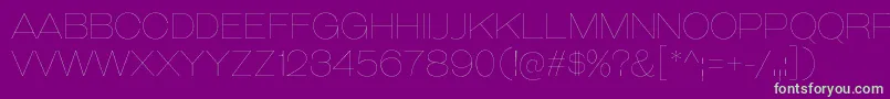GalderglynnTitlingUl Font – Green Fonts on Purple Background