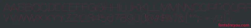 フォントGalderglynnTitlingUl – 黒い背景に赤い文字