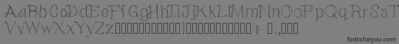 Doodled Font – Black Fonts on Gray Background