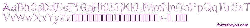 Doodled Font – Purple Fonts