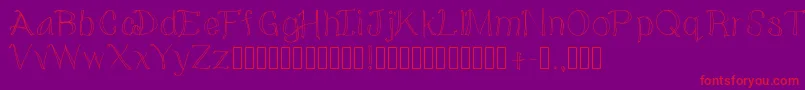 Doodled Font – Red Fonts on Purple Background